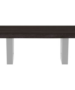 vidaXL Waschtischplatte mit Halterung Stahl und Massivholz Eiche