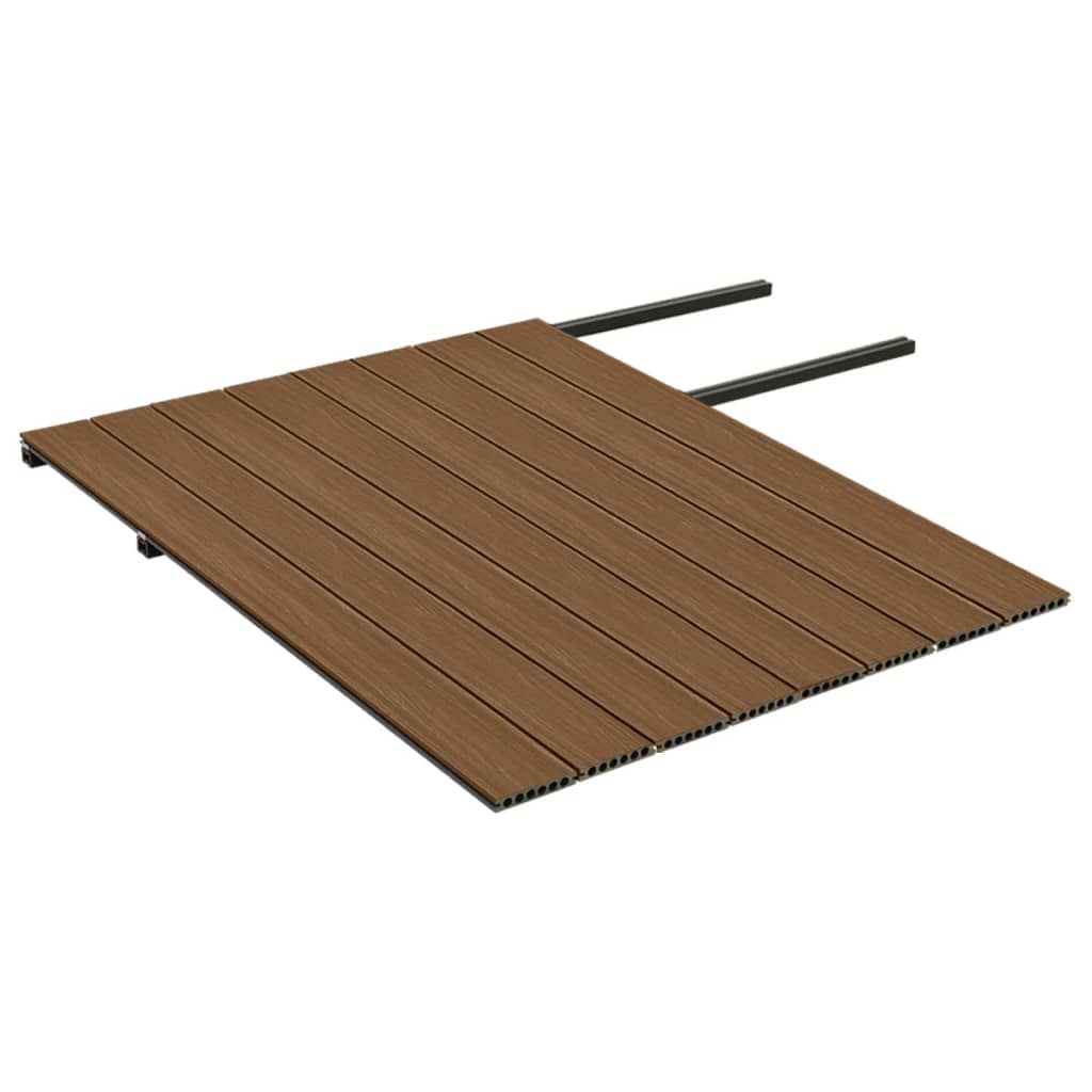 vidaXL WPC Terrassendielen mit Zubehör Braun und Grau 16 m² 2,2 m
