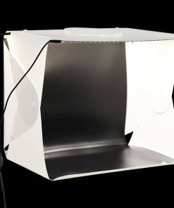 vidaXL LED-Lichtbox für Fotostudio Klappbar 40×34×37 cm Plastik Weiß