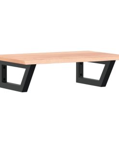 vidaXL Waschtischplatte mit Halterung Stahl und Massivholz Eiche