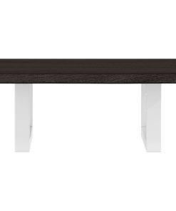 vidaXL Waschtischplatte mit Halterung Stahl und Massivholz Eiche