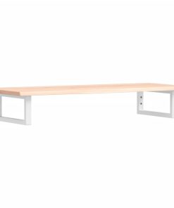 vidaXL Waschtischplatte mit Halterung Stahl und Massivholz Eiche