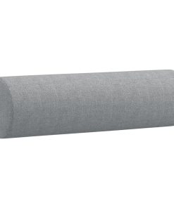 vidaXL Zierkissen 2 Stk. Hellgrau Ø15x50 cm Stoff