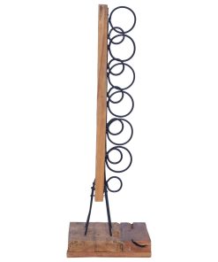 vidaXL Weinständer für 6 Flaschen 35x35x100 cm Massivholz Teak