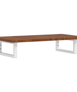 vidaXL Waschtischplatte mit Halterung Stahl und Massivholz Eiche