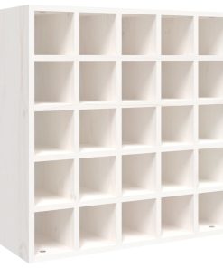 vidaXL Weinregal Weiß 56x25x56 cm Massivholz Kiefer