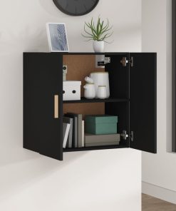 vidaXL Wandschrank Schwarz 60x30x60 cm Holzwerkstoff