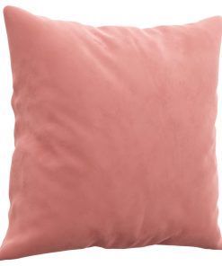 vidaXL Zierkissen 2 Stk. Rosa 40x40 cm Samt