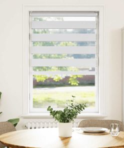 vidaXL Zebrarollo Weiß 90x150 cm Stoffbreite 85,9 cm Polyester