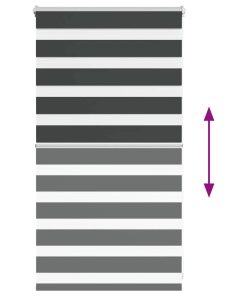 vidaXL Zebrarollo Schwarz 85x100 cm Stoffbreite 80,9 cm Polyester