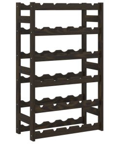 vidaXL Weinregal für 30 Flaschen Schwarz Massivholz Kiefer