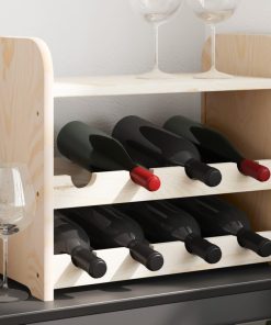 vidaXL Weinregal mit Oberplatte 43x25x37 cm Massivholz Kiefer