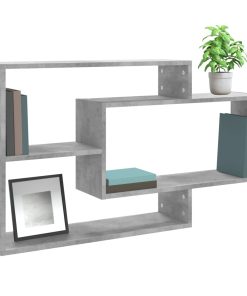 vidaXL Wandregale Betongrau 104x20x58,5 cm Holzwerkstoff