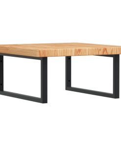 vidaXL Waschtischplatte mit Halterung Stahl und Massivholz Eiche