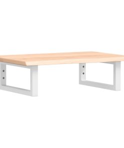 vidaXL Waschtischplatte mit Halterung Stahl und Massivholz Eiche
