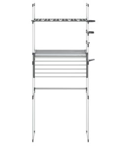 vidaXL Waschmaschinenregal 77x52x192 cm Aluminium