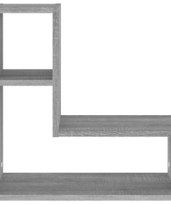 vidaXL Wandregale 2 Stk. Grau Sonoma 50x15x50 cm Holzwerkstoff