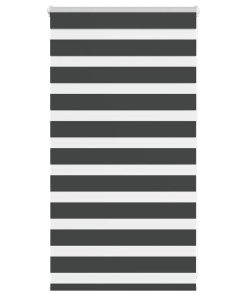 vidaXL Zebrarollo Schwarz 75x100 cm Stoffbreite 70,9 cm Polyester