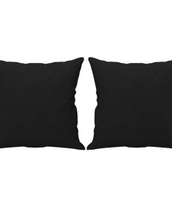 vidaXL Zierkissen 2 Stk. Schwarz 40x40 cm Mikrofasergewebe