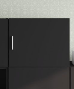 vidaXL Wandschrank Schwarz 50x42,5x40 cm Holzwerkstoff