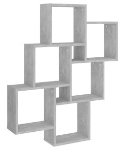 vidaXL Würfelregal Betongrau 78x15x93 cm Holzwerkstoff