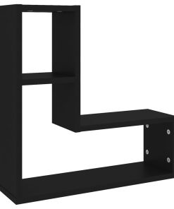 vidaXL Wandregale 2 Stk. Schwarz 50x15x50 cm Holzwerkstoff