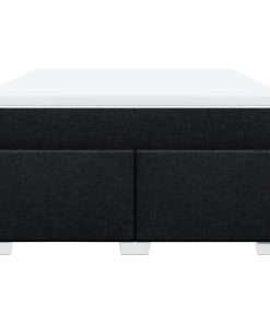 vidaXL Boxspringbett mit Matratze Schwarz 160x200 cm Stoff