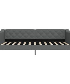 vidaXL Tagesbett Ausziehbar mit Schubladen Dunkelgrau 100x200 cm Stoff