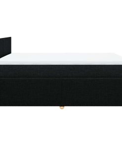 vidaXL Boxspringbett mit Matratze Schwarz 160x200 cm Stoff