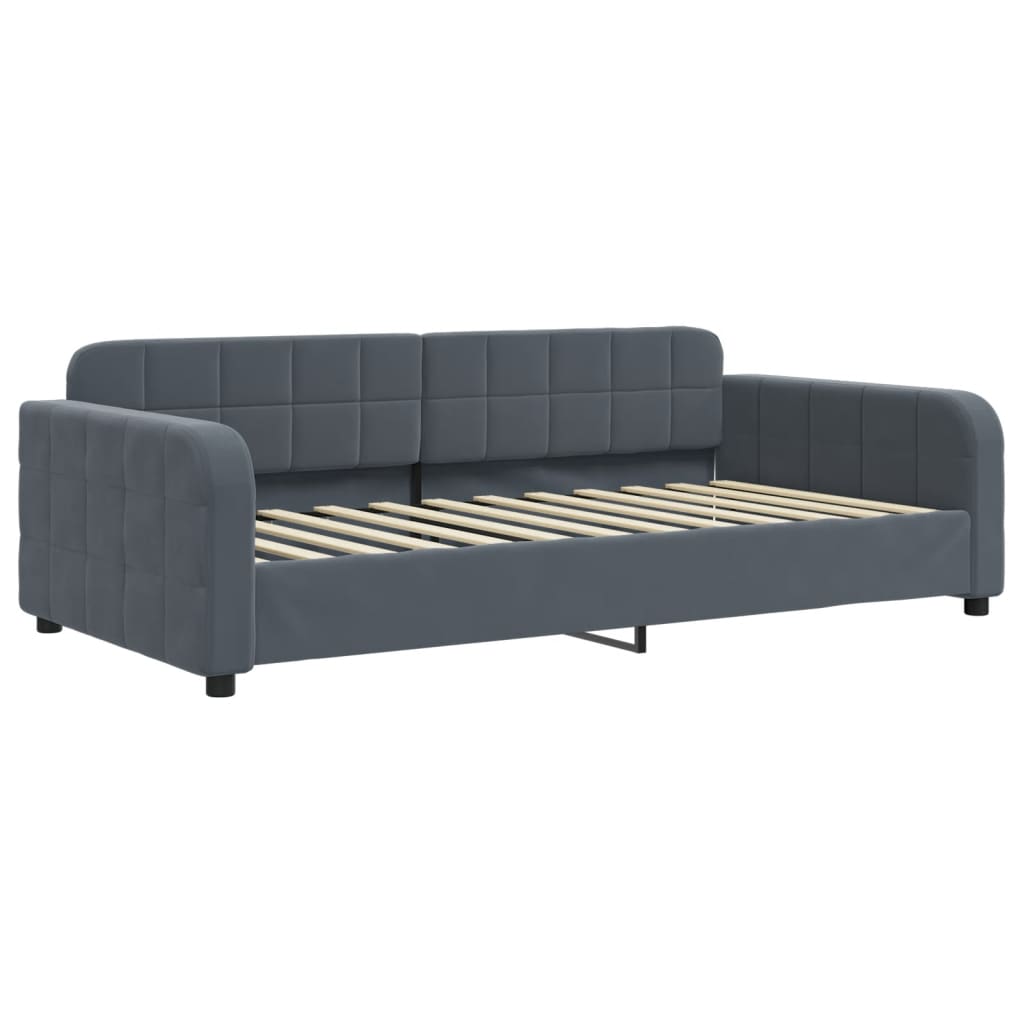 vidaXL Tagesbett Dunkelgrau 100x200 cm Samt