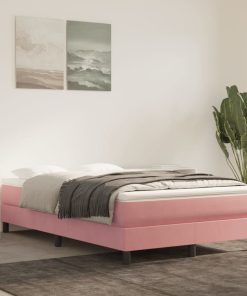 vidaXL Taschenfederkernmatratze Rosa 120x200x20 cm Samt
