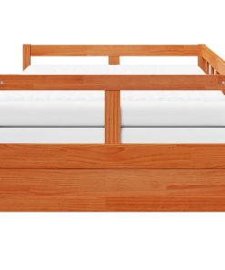 vidaXL Tagesbett Ausziehbar mit Matratzen 90x200 cm Massivholz Kiefer