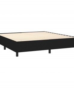 vidaXL Boxspringbett mit Matratze Schwarz 160x200 cm Stoff