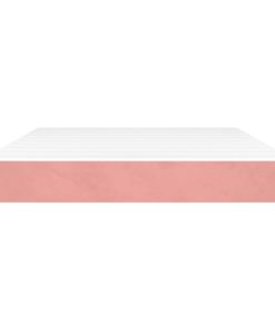 vidaXL Taschenfederkernmatratze Rosa 140x200x20 cm Samt