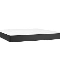 vidaXL Taschenfederkernmatratze Schwarz 160x200x20 cm Kunstleder
