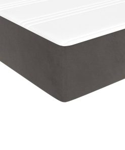 vidaXL Taschenfederkernmatratze Dunkelgrau 90x200x20 cm Samt