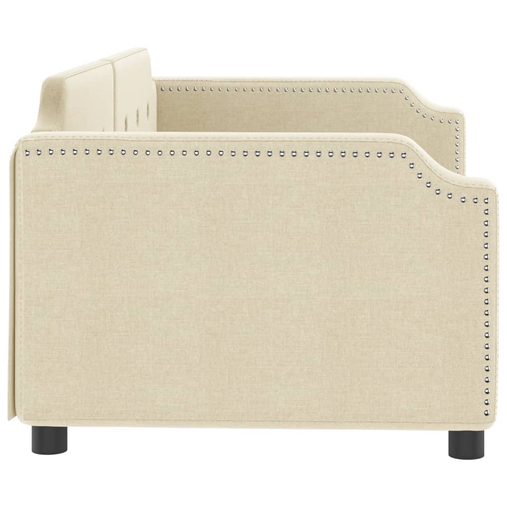 vidaXL Tagesbett Creme 90x200 cm Stoff