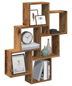 vidaXL Würfelregal Altholz-Optik 78x15x93 cm Holzwerkstoff