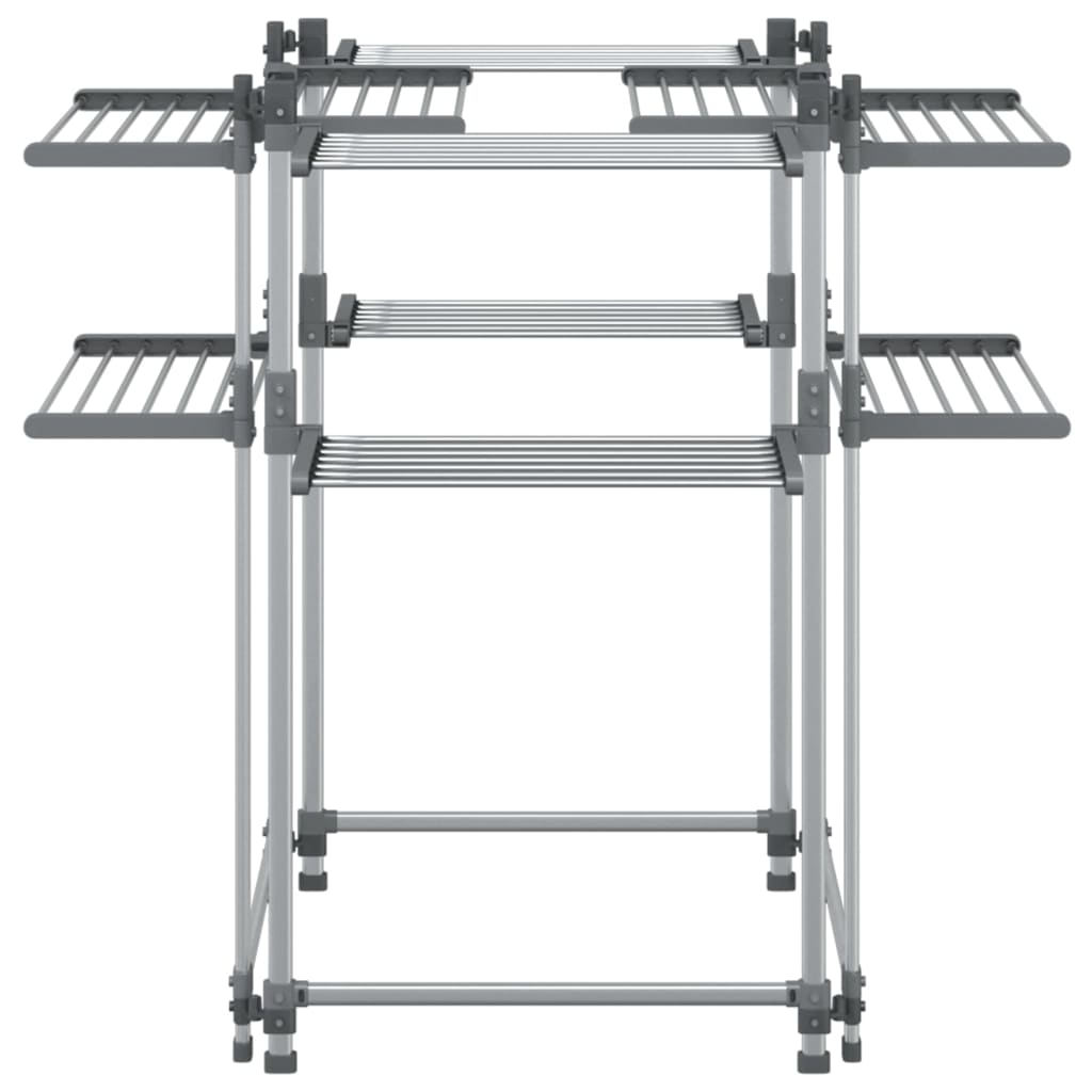 vidaXL Wäschetrockner 107x107x120 cm Aluminium