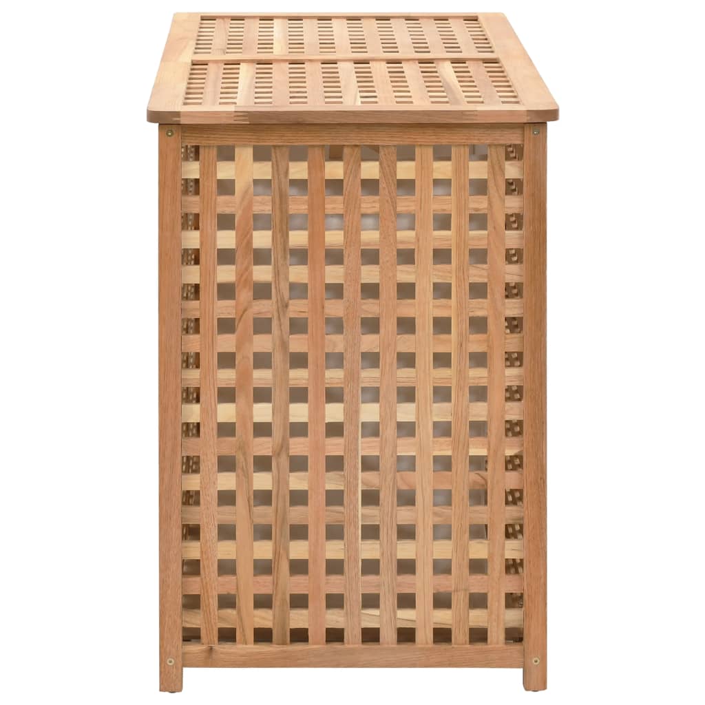 vidaXL Wäschekorb 87,5x46x67 cm Massivholz Walnussholz