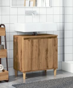 vidaXL Waschbeckenunterschrank Artisan-Eiche 58x33x60 cm Holzwerkstoff