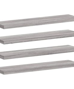 vidaXL Wandregale 4 Stk. Grau Sonoma 40x10x1,5 cm Holzwerkstoff