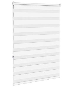 vidaXL Zebrarollo Weiß 105x150 cm Stoffbreite 100,9 cm Polyester