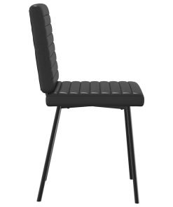 vidaXL Esszimmerstühle 4 Stk. Schwarz Kunstleder
