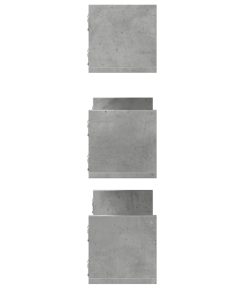 vidaXL Wandregale 3 Stk. Betongrau 80x18x18 cm Holzwerkstoff