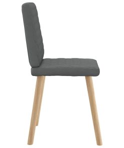 vidaXL Esszimmerstühle 6 Stk. Dunkelgrau Stoff