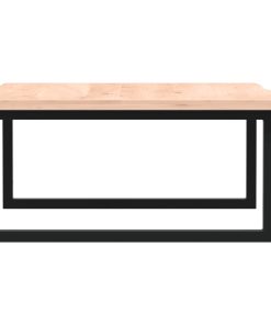vidaXL Waschtischplatte mit Halterung Stahl und Massivholz Eiche