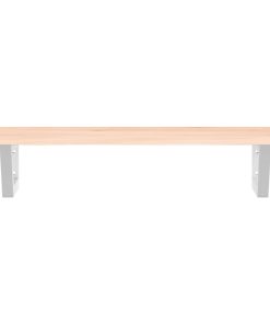 vidaXL Waschtischplatte mit Halterung Stahl und Massivholz Eiche