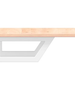 vidaXL Waschtischplatte mit Halterung Stahl und Massivholz Eiche