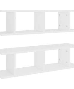 vidaXL Wandregale 2 Stk. Weiß 75x18x20 cm Holzwerkstoff